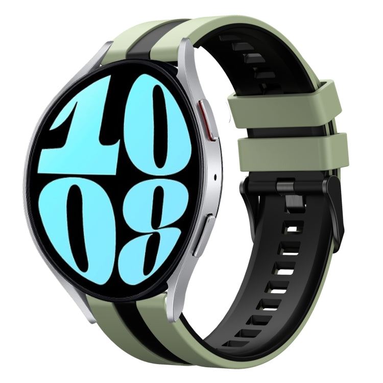 20mm Two Color Sports Silicone Watch Band, For Samsung Galaxy Watch 6 40mm