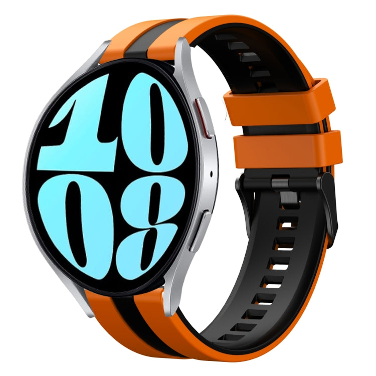 20mm Two Color Sports Silicone Watch Band, For Samsung Galaxy Watch 6 40mm