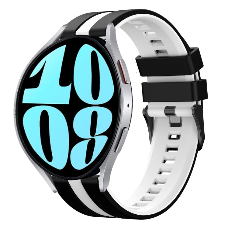 20mm Two Color Sports Silicone Watch Band, For Samsung Galaxy Watch 6 40mm