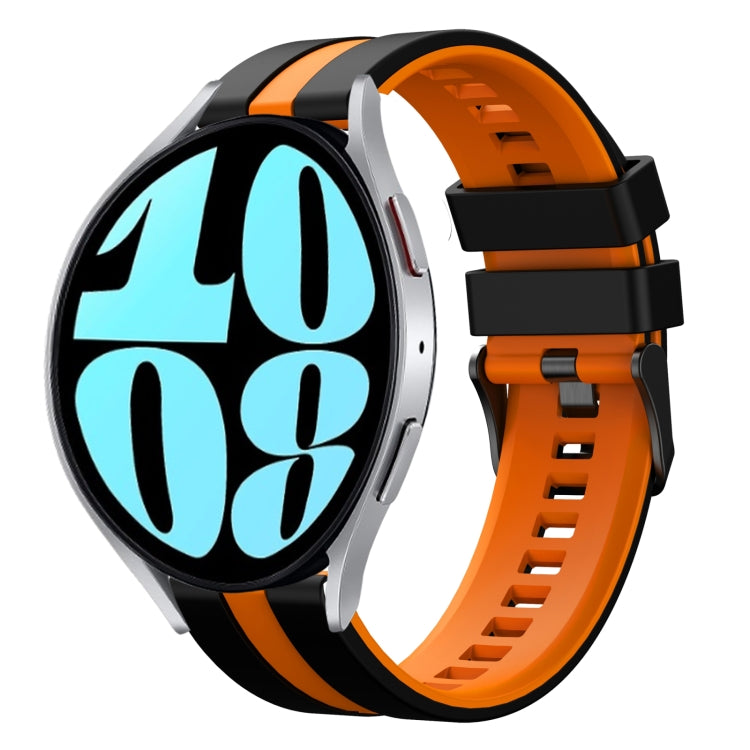 20mm Two Color Sports Silicone Watch Band, For Samsung Galaxy Watch 6 40mm