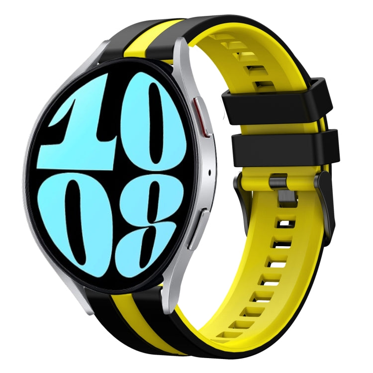 20mm Two Color Sports Silicone Watch Band, For Samsung Galaxy Watch 6 40mm