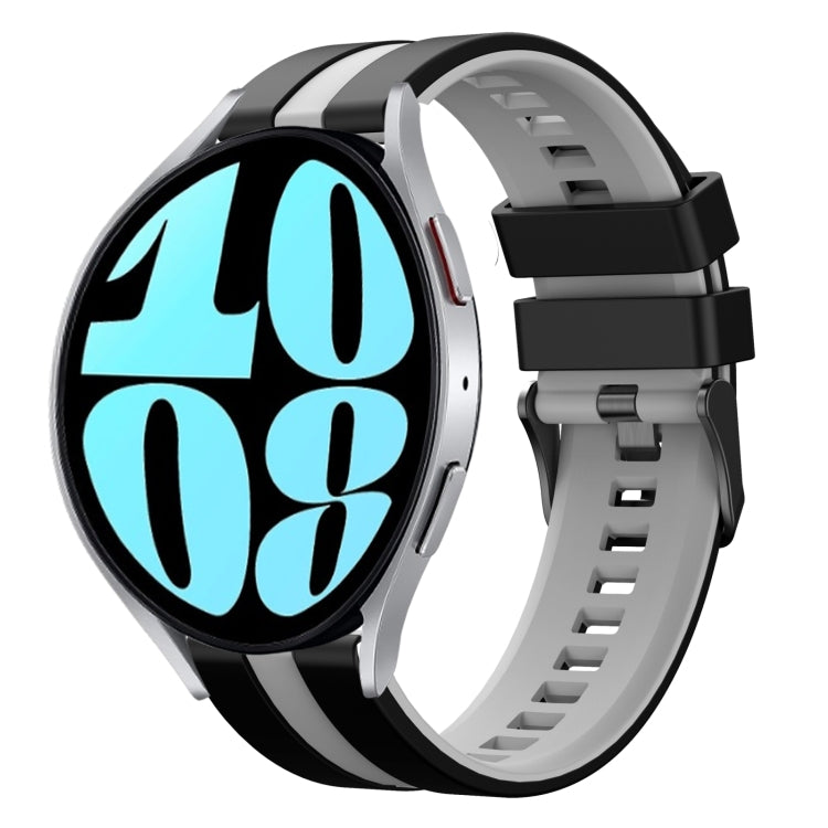20mm Two Color Sports Silicone Watch Band, For Samsung Galaxy Watch 6 40mm