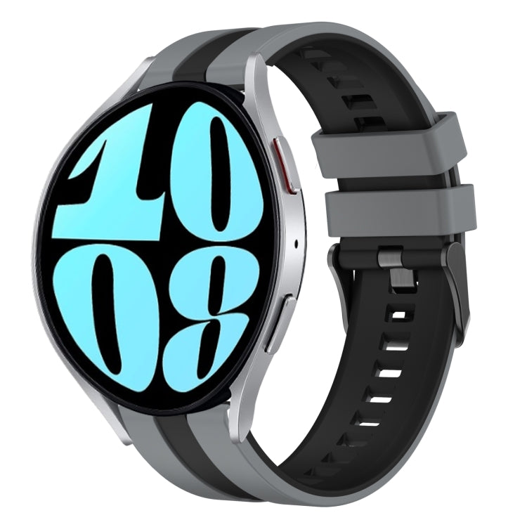 20mm Two Color Sports Silicone Watch Band, For Samsung Galaxy Watch 6 40mm