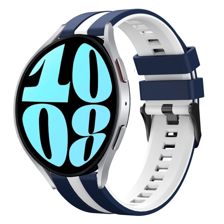 20mm Two Color Sports Silicone Watch Band, For Samsung Galaxy Watch 6 40mm