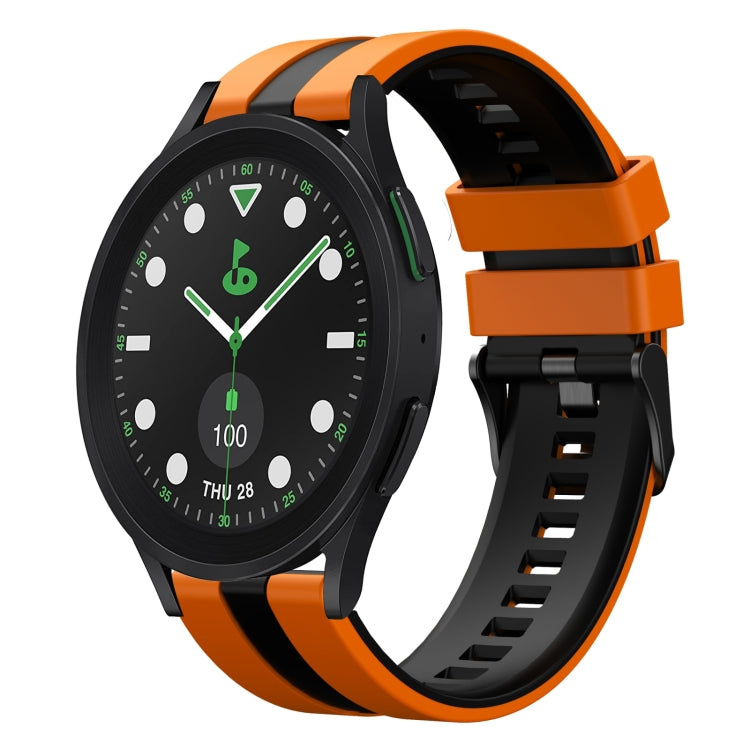 20mm Two Color Sports Silicone Watch Band, For Samsung Galaxy watch 5 Pro Golf Edition