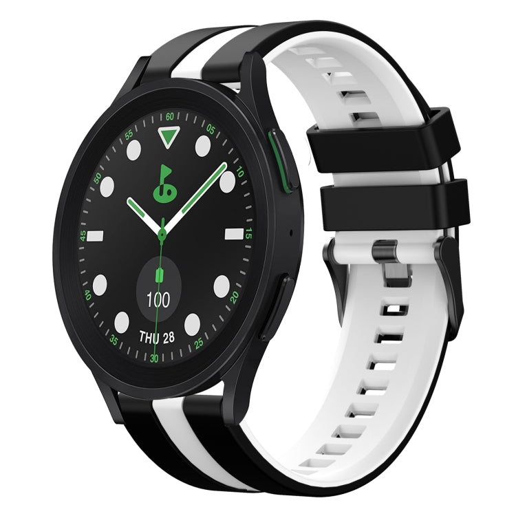 20mm Two Color Sports Silicone Watch Band, For Samsung Galaxy watch 5 Pro Golf Edition