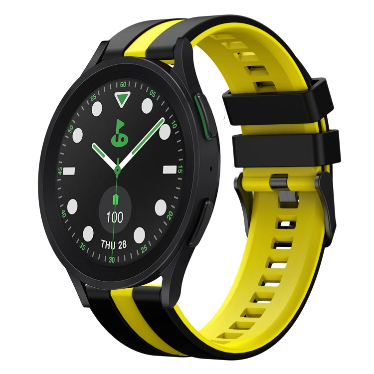 20mm Two Color Sports Silicone Watch Band, For Samsung Galaxy watch 5 Pro Golf Edition