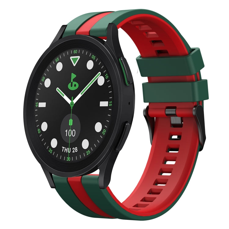 20mm Two Color Sports Silicone Watch Band, For Samsung Galaxy watch 5 Pro Golf Edition