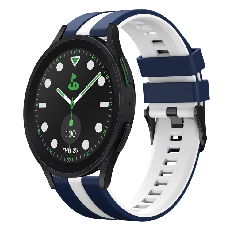 20mm Two Color Sports Silicone Watch Band, For Samsung Galaxy watch 5 Pro Golf Edition