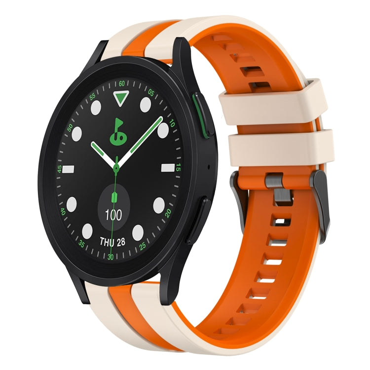 20mm Two Color Sports Silicone Watch Band, For Samsung Galaxy watch 5 Pro Golf Edition