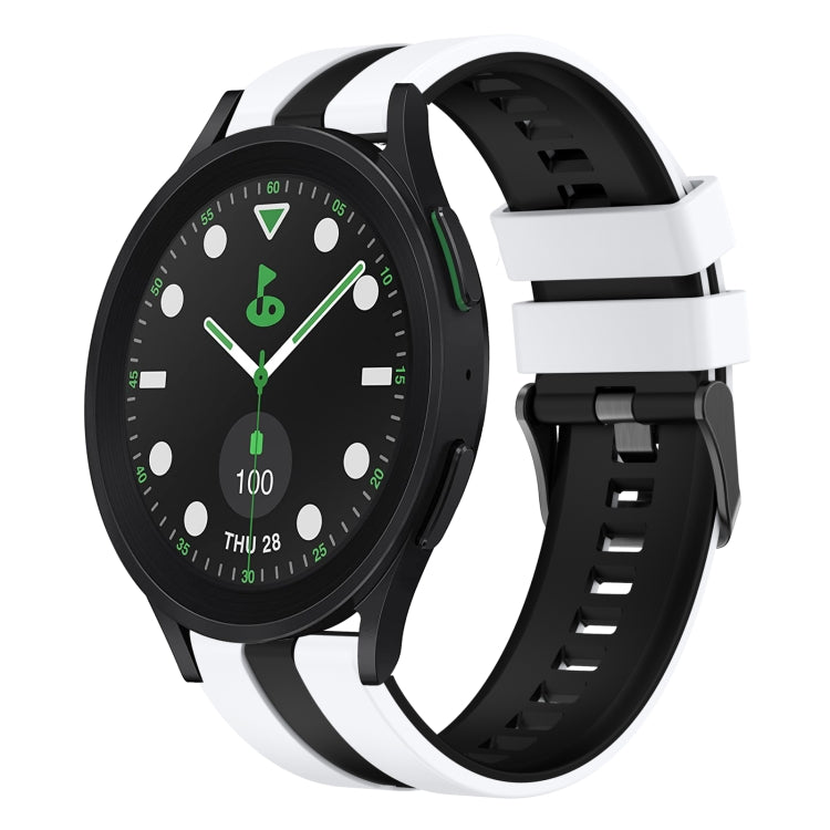 20mm Two Color Sports Silicone Watch Band, For Samsung Galaxy watch 5 Golf Edition