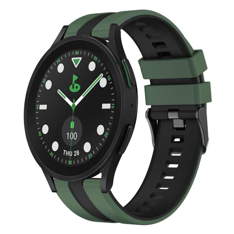 20mm Two Color Sports Silicone Watch Band, For Samsung Galaxy watch 5 Golf Edition