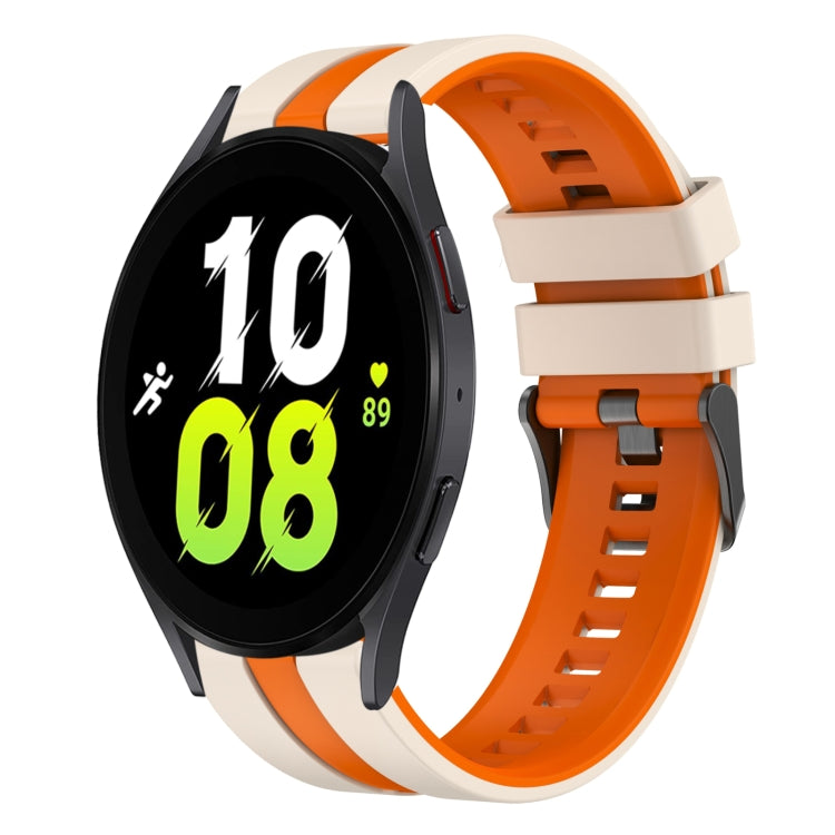 20mm Two Color Sports Silicone Watch Band, For Samsung Galaxy Watch 5  44mm