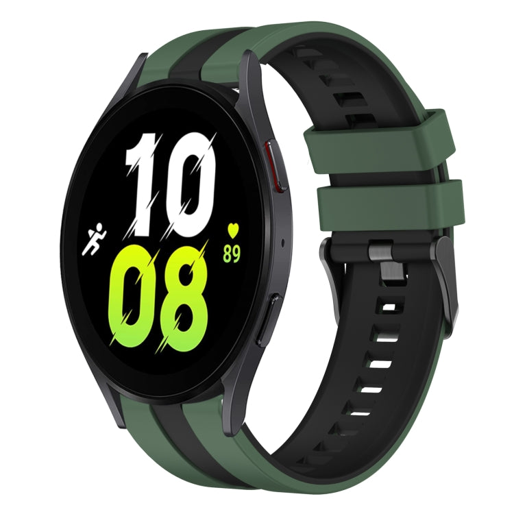 20mm Two Color Sports Silicone Watch Band, For Samsung Galaxy Watch 5  40mm