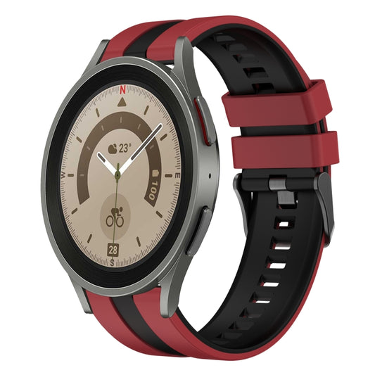 20mm Two Color Sports Silicone Watch Band, For Samsung Galaxy Watch 5 Pro  45mm