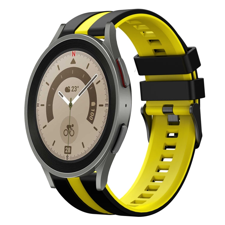 20mm Two Color Sports Silicone Watch Band, For Samsung Galaxy Watch 5 Pro  45mm
