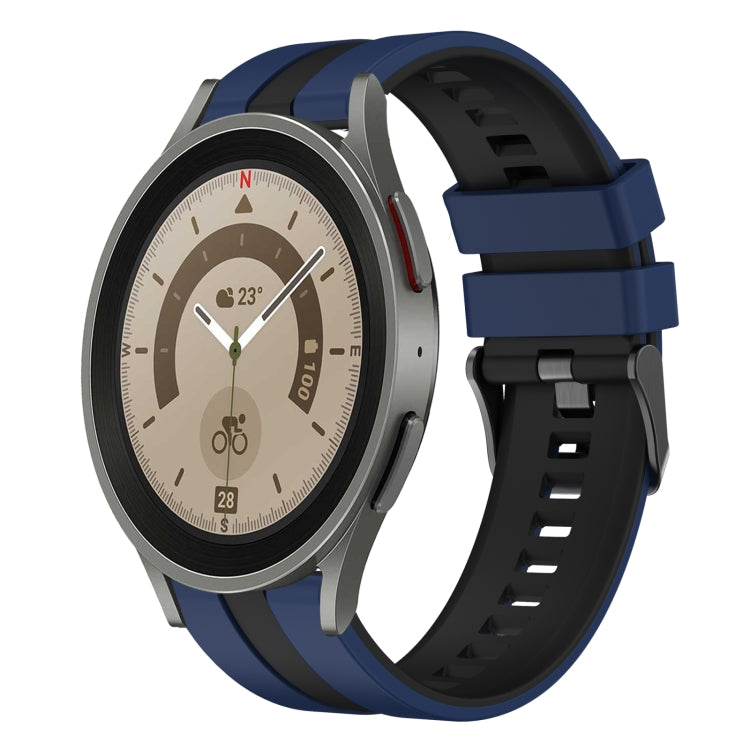 20mm Two Color Sports Silicone Watch Band, For Samsung Galaxy Watch 5 Pro  45mm