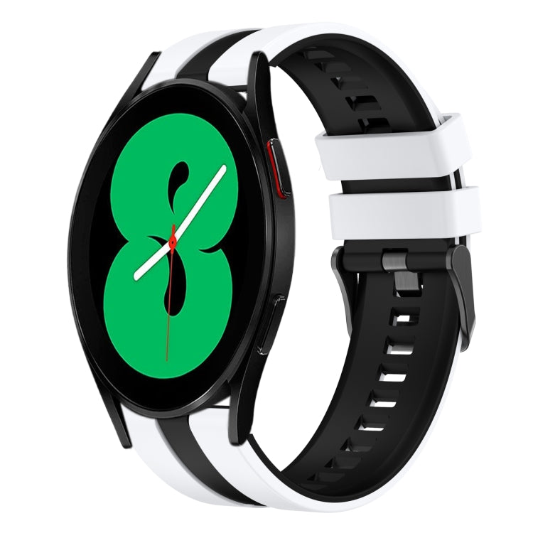 20mm Two Color Sports Silicone Watch Band, For Samsung Galaxy Watch 4 44mm