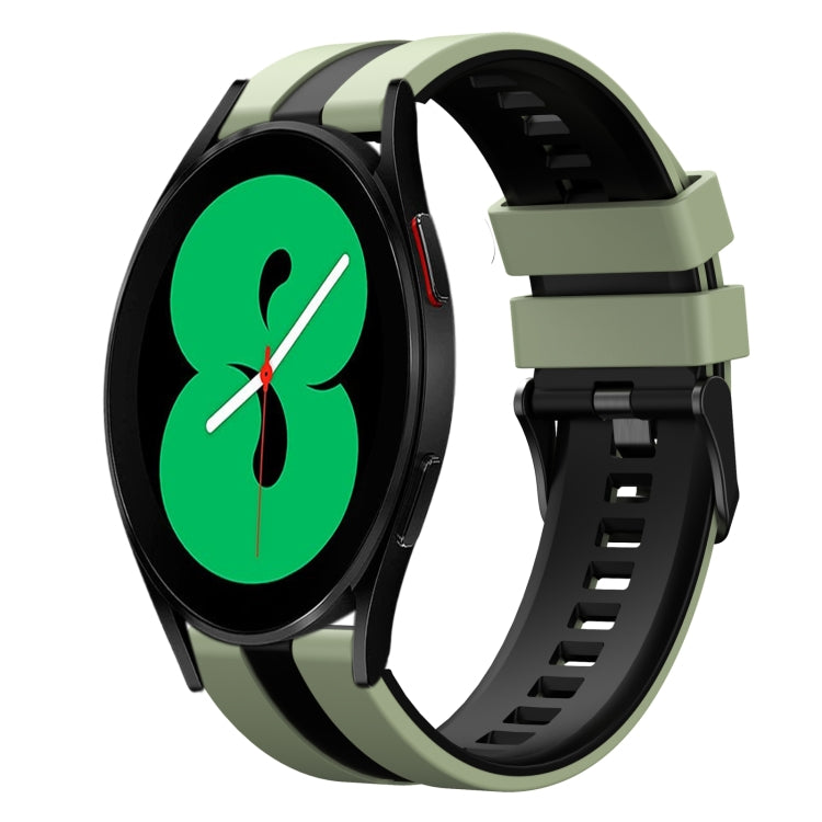 20mm Two Color Sports Silicone Watch Band, For Samsung Galaxy Watch 4 44mm