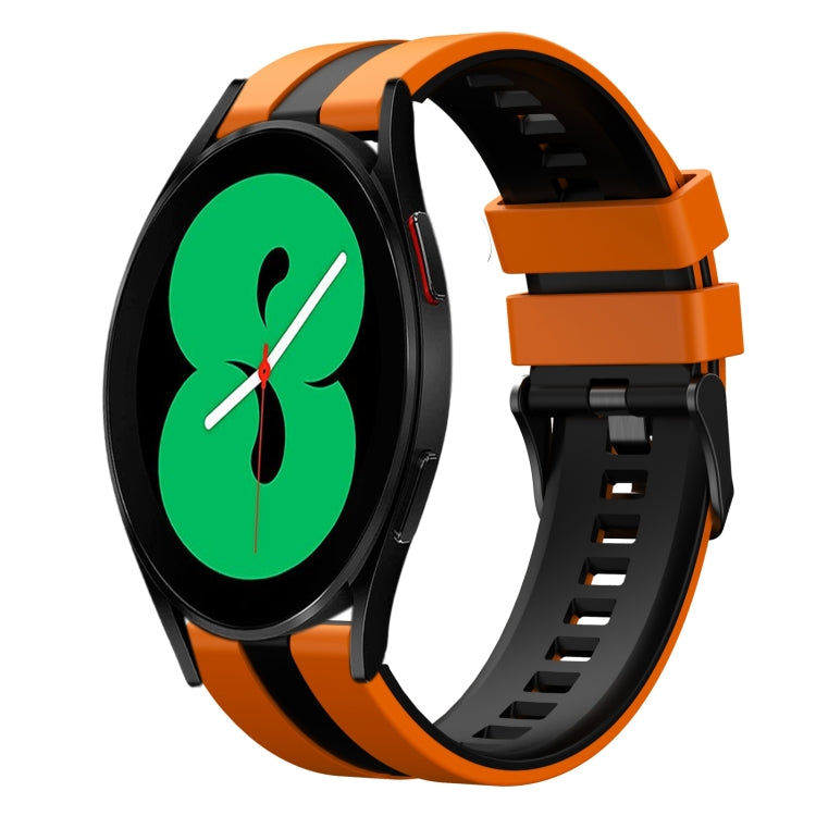 20mm Two Color Sports Silicone Watch Band, For Samsung Galaxy Watch 4 44mm