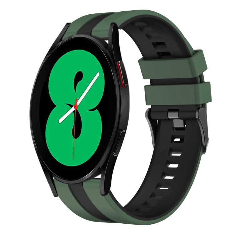 20mm Two Color Sports Silicone Watch Band, For Samsung Galaxy Watch 4 44mm