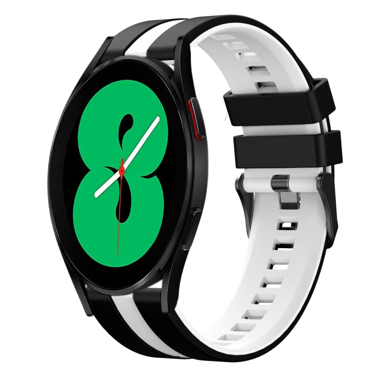 20mm Two Color Sports Silicone Watch Band, For Samsung Galaxy Watch 4 44mm