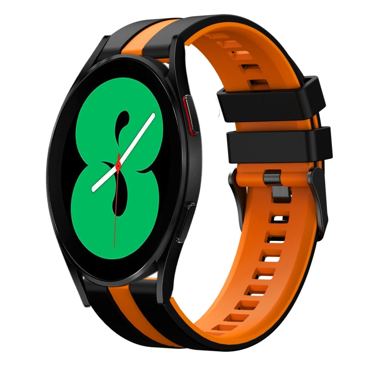 20mm Two Color Sports Silicone Watch Band, For Samsung Galaxy Watch 4 44mm