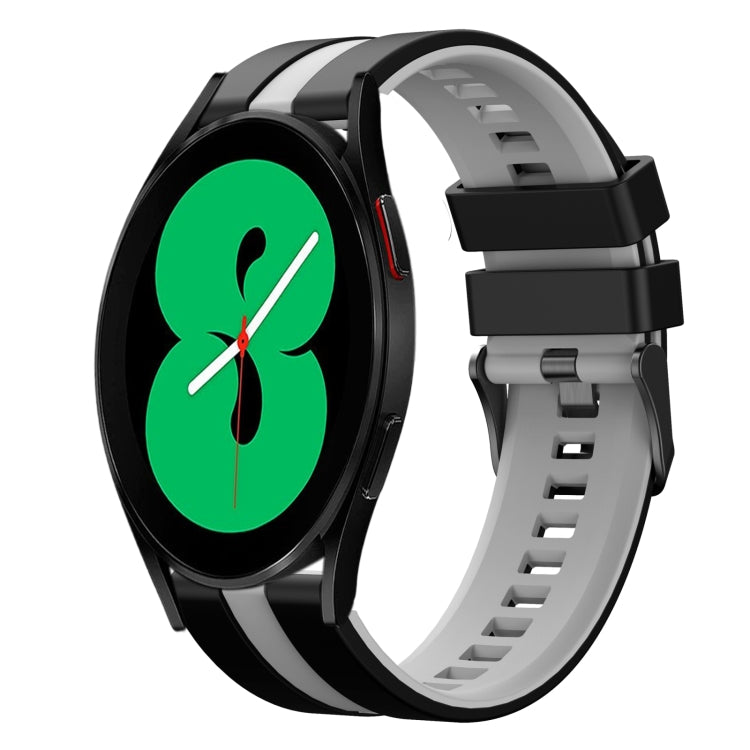 20mm Two Color Sports Silicone Watch Band, For Samsung Galaxy Watch 4 44mm