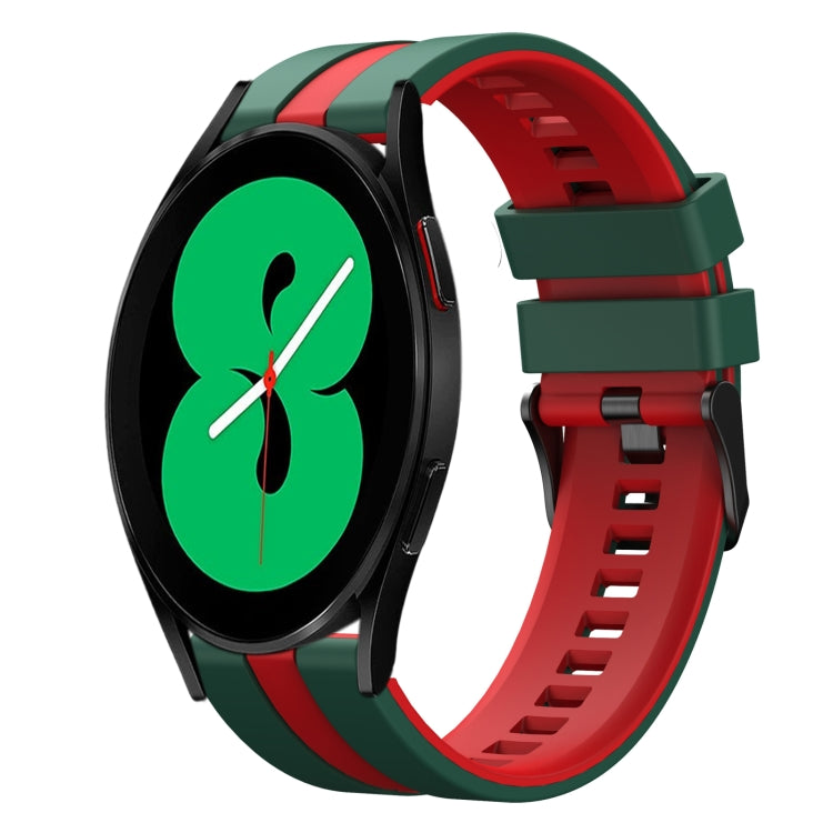 20mm Two Color Sports Silicone Watch Band, For Samsung Galaxy Watch 4 44mm