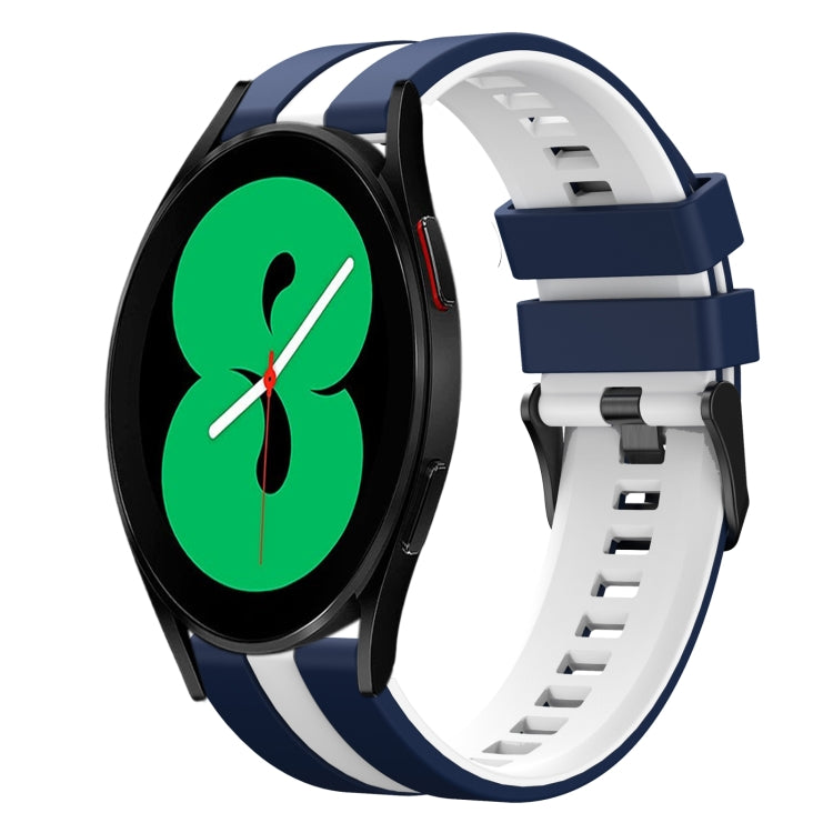 20mm Two Color Sports Silicone Watch Band, For Samsung Galaxy Watch 4 44mm