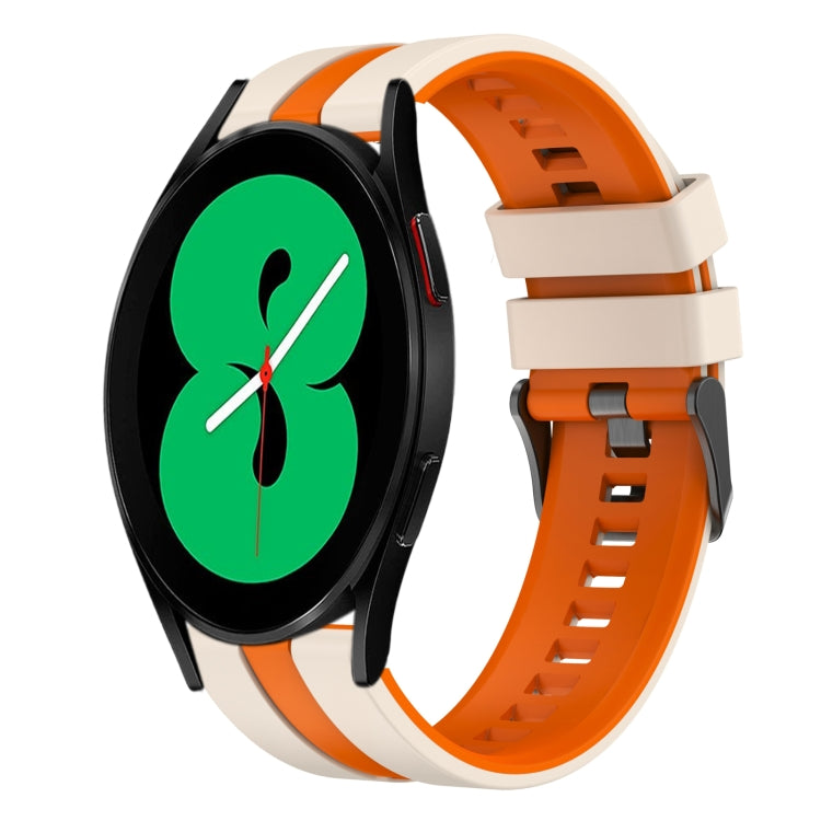 20mm Two Color Sports Silicone Watch Band, For Samsung Galaxy Watch 4 44mm