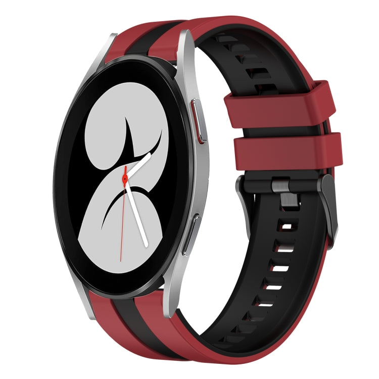 20mm Two Color Sports Silicone Watch Band, For Samsung Galaxy Watch 4 40mm