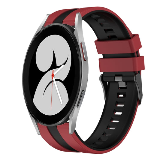 20mm Two Color Sports Silicone Watch Band, For Samsung Galaxy Watch 4 40mm