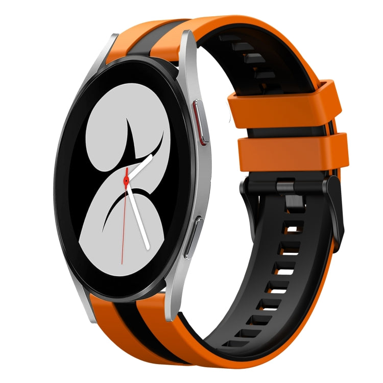 20mm Two Color Sports Silicone Watch Band, For Samsung Galaxy Watch 4 40mm