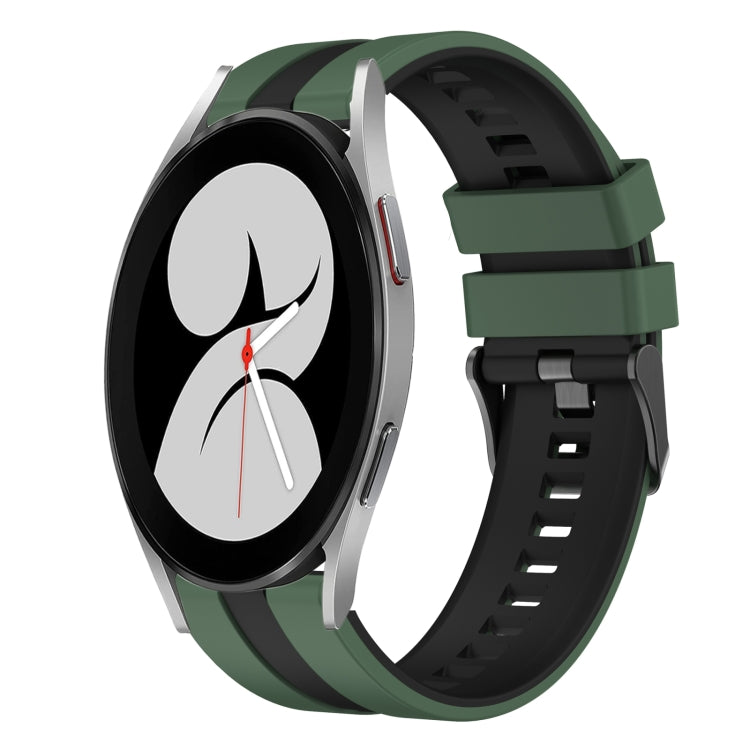 20mm Two Color Sports Silicone Watch Band, For Samsung Galaxy Watch 4 40mm