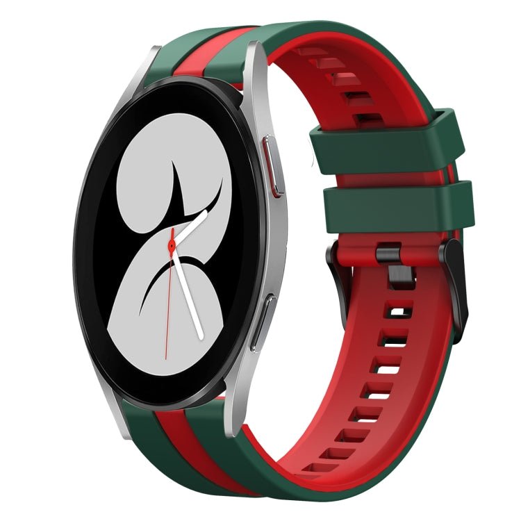 20mm Two Color Sports Silicone Watch Band, For Samsung Galaxy Watch 4 40mm