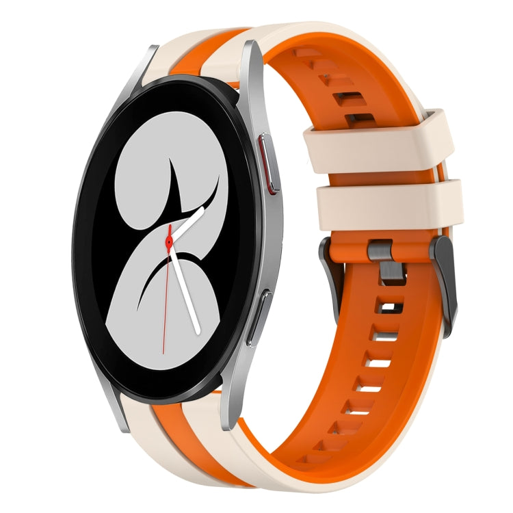20mm Two Color Sports Silicone Watch Band, For Samsung Galaxy Watch 4 40mm