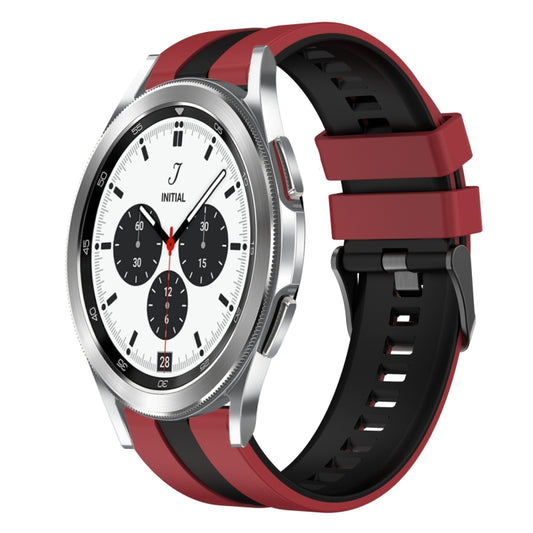 20mm Two Color Sports Silicone Watch Band, For Samsung  Galaxy Watch 4 Classic 42mm