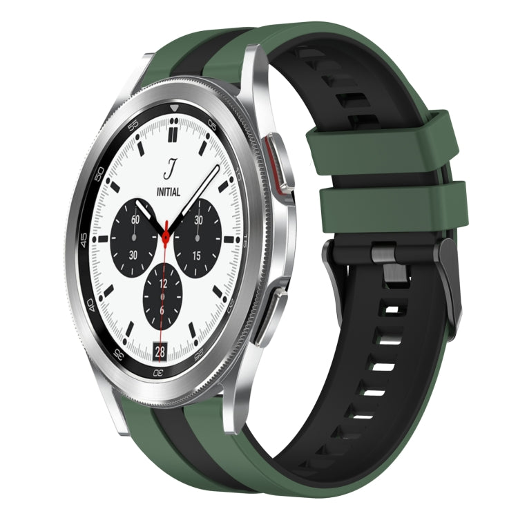 20mm Two Color Sports Silicone Watch Band, For Samsung  Galaxy Watch 4 Classic 42mm