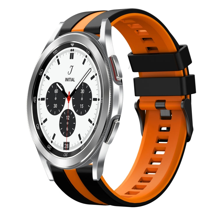 20mm Two Color Sports Silicone Watch Band, For Samsung  Galaxy Watch 4 Classic 42mm