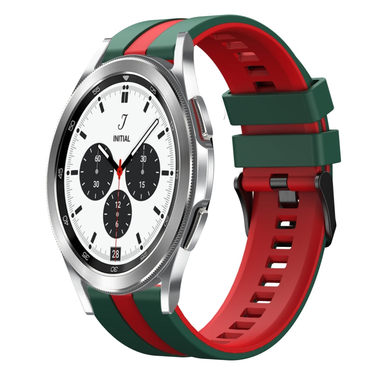 20mm Two Color Sports Silicone Watch Band, For Samsung  Galaxy Watch 4 Classic 42mm