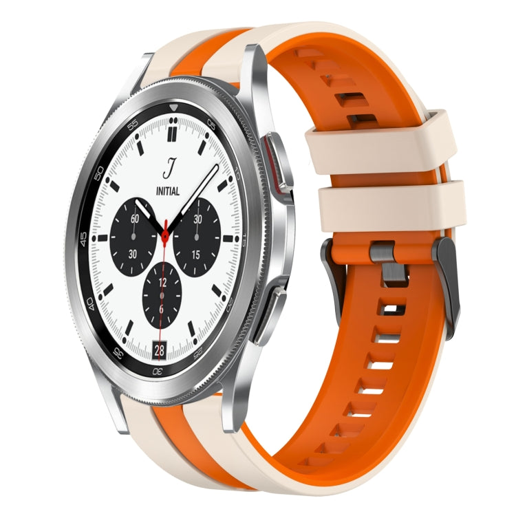 20mm Two Color Sports Silicone Watch Band, For Samsung  Galaxy Watch 4 Classic 42mm