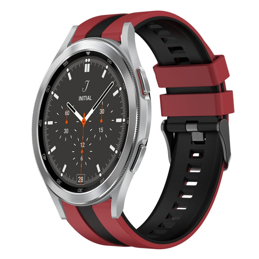 20mm Two Color Sports Silicone Watch Band, For Samsung  Galaxy Watch 4 Classic 46mm