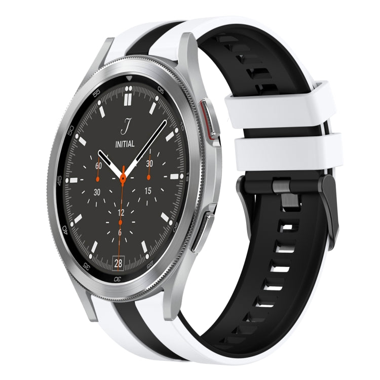 20mm Two Color Sports Silicone Watch Band, For Samsung  Galaxy Watch 4 Classic 46mm