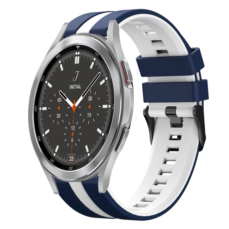 20mm Two Color Sports Silicone Watch Band, For Samsung  Galaxy Watch 4 Classic 46mm