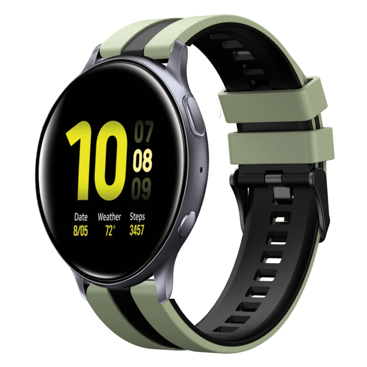 20mm Two Color Sports Silicone Watch Band, For Samsung Galaxy Watch Active 2 40mm