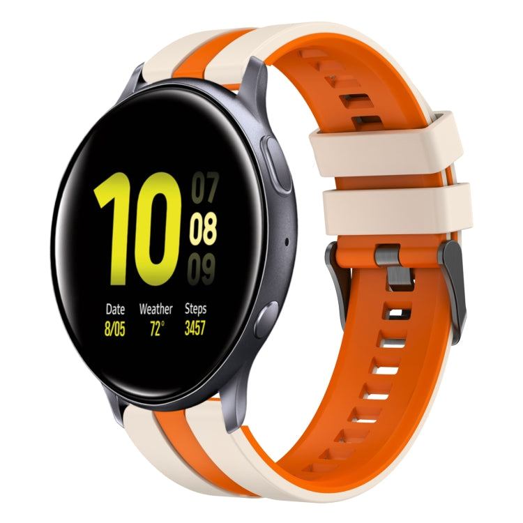 20mm Two Color Sports Silicone Watch Band, For Samsung Galaxy Watch Active 2 40mm