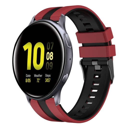 20mm Two Color Sports Silicone Watch Band, For Samsung Galaxy Watch Active 2 44mm
