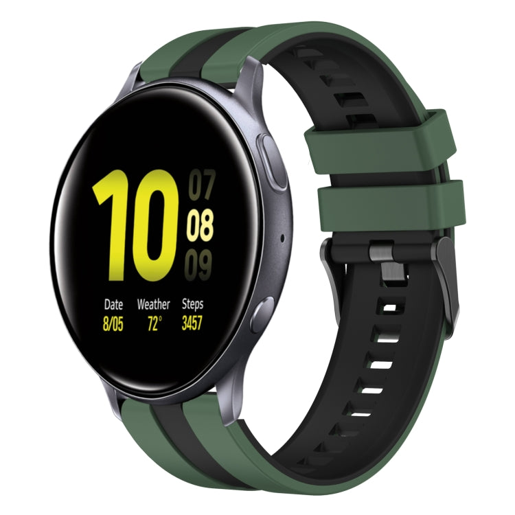 20mm Two Color Sports Silicone Watch Band, For Samsung Galaxy Watch Active 2 44mm