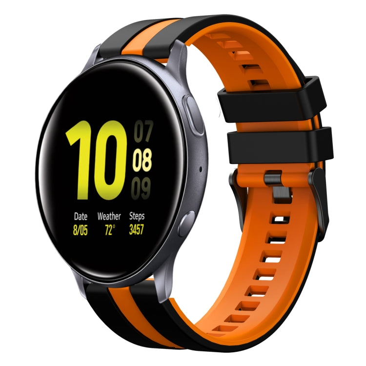 20mm Two Color Sports Silicone Watch Band, For Samsung Galaxy Watch Active 2 44mm